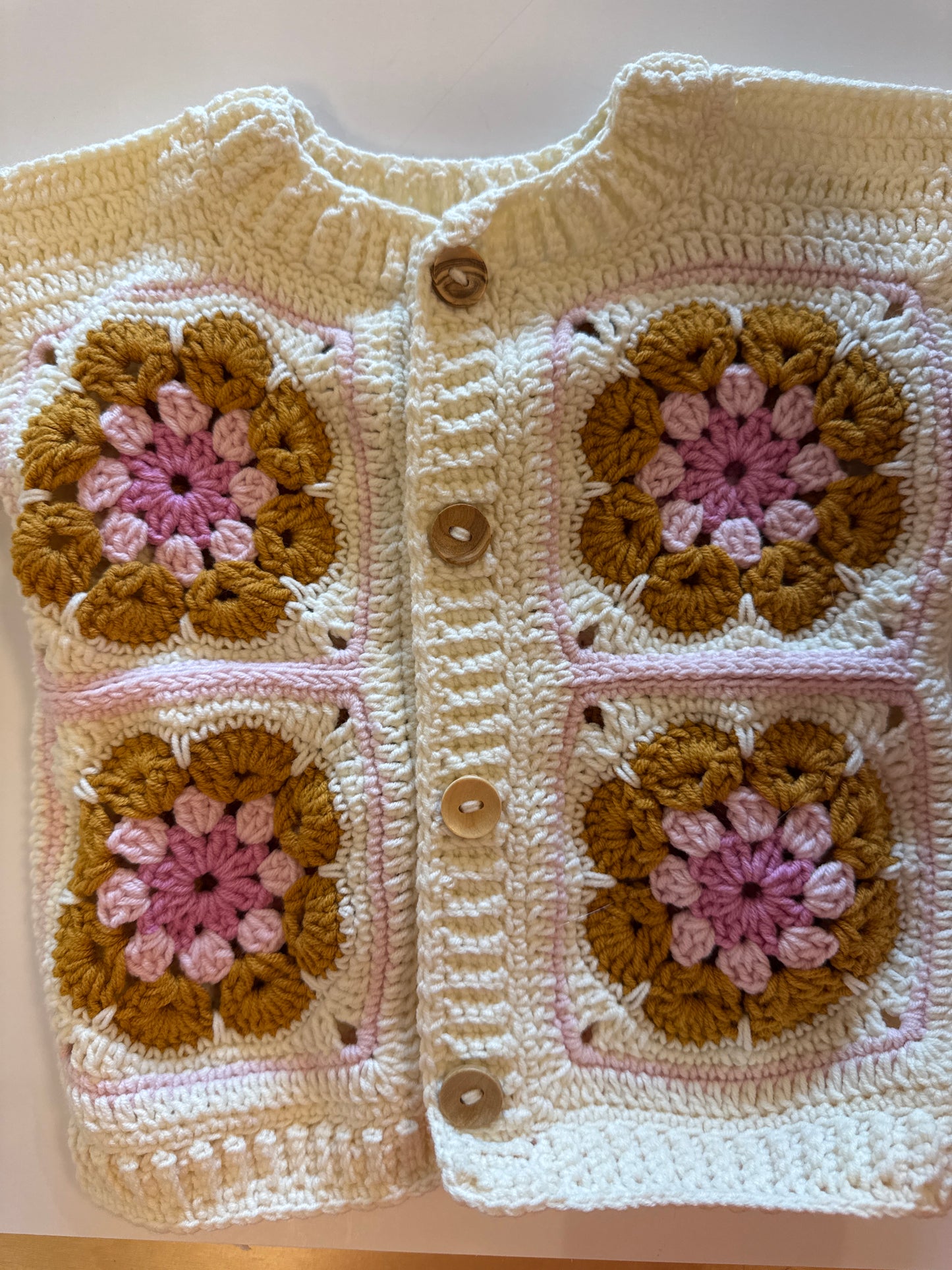 Crocheted Granny Square Sweater