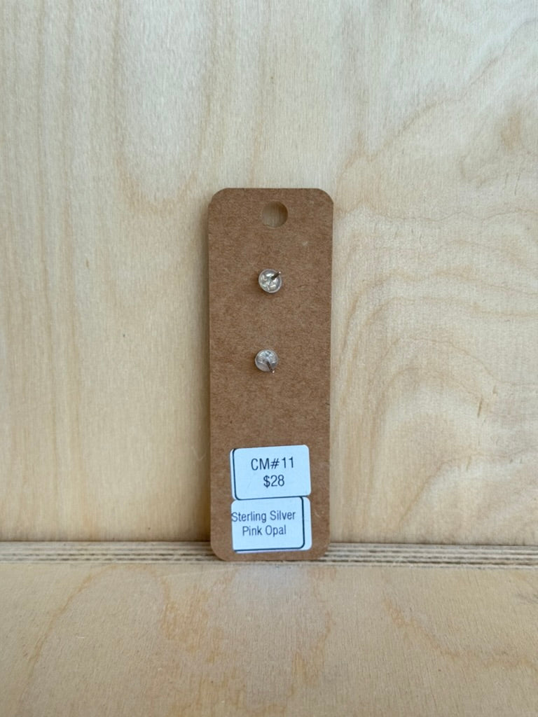 Pink Opal Studs