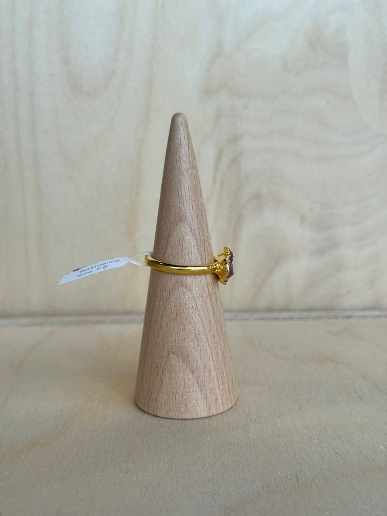 Tourmaline Three Stone Ring