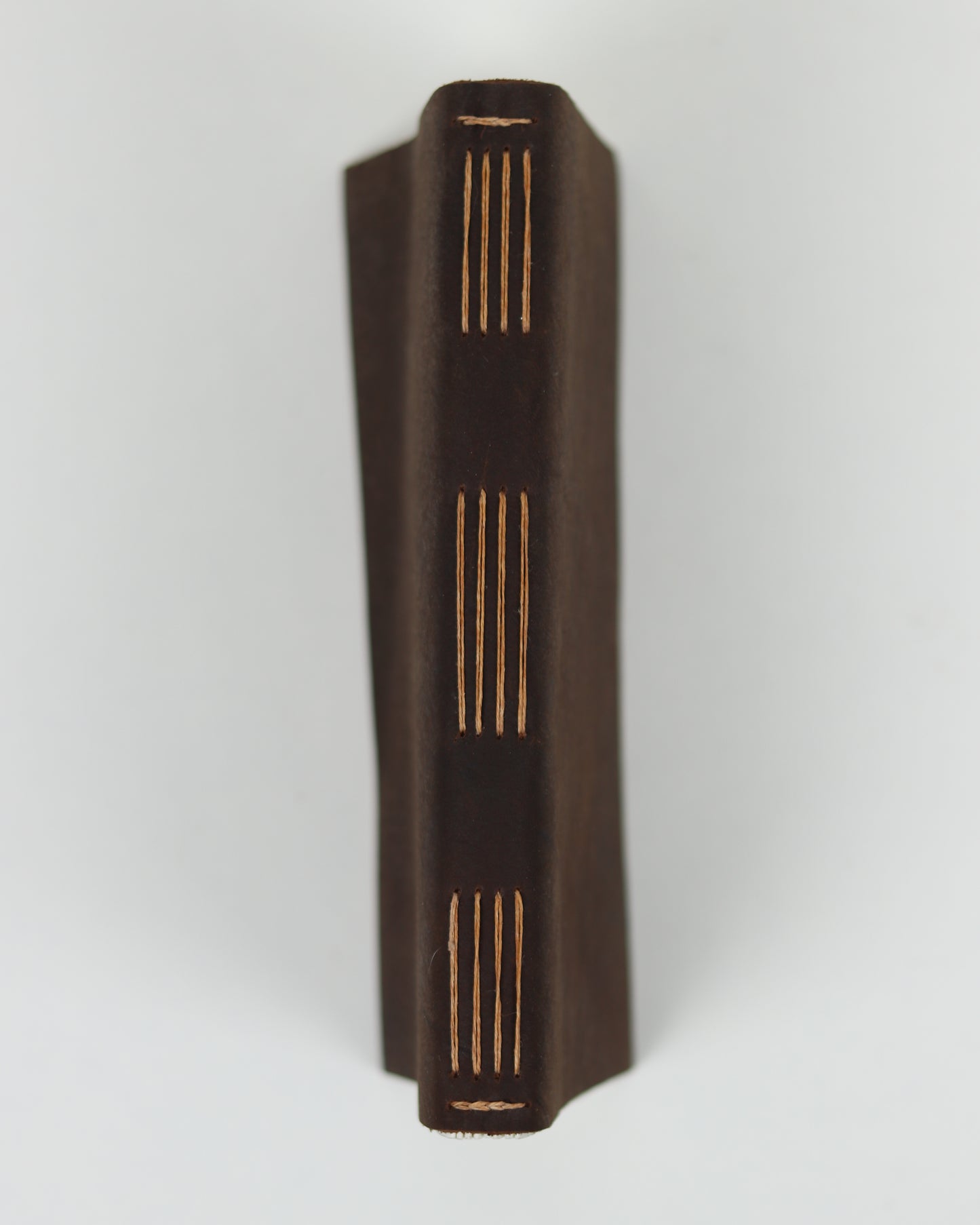 Leather Long Beige Stitch Book