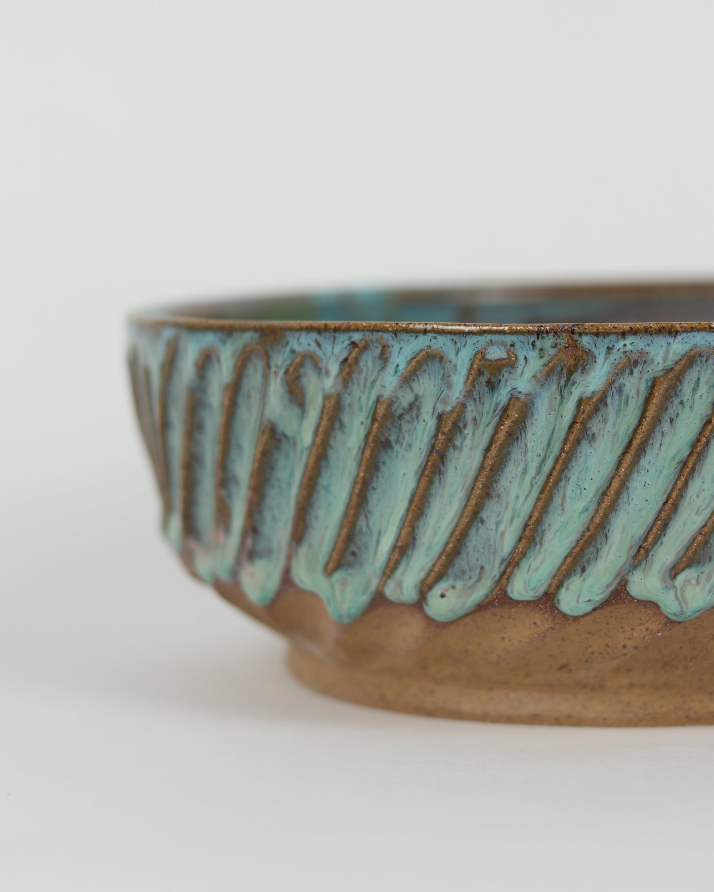 Low Green Serving Bowl