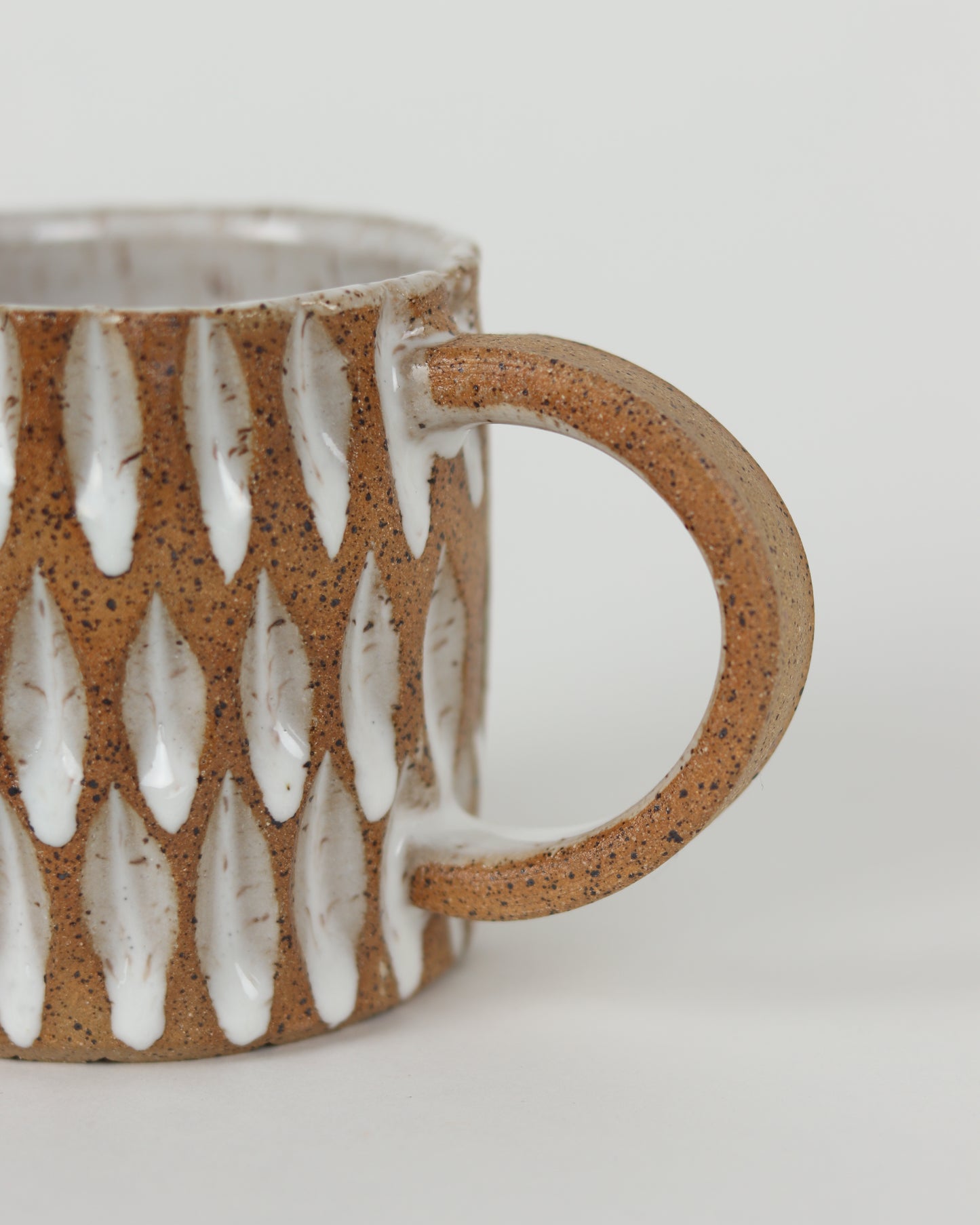 Carved Mug With Tea Notch