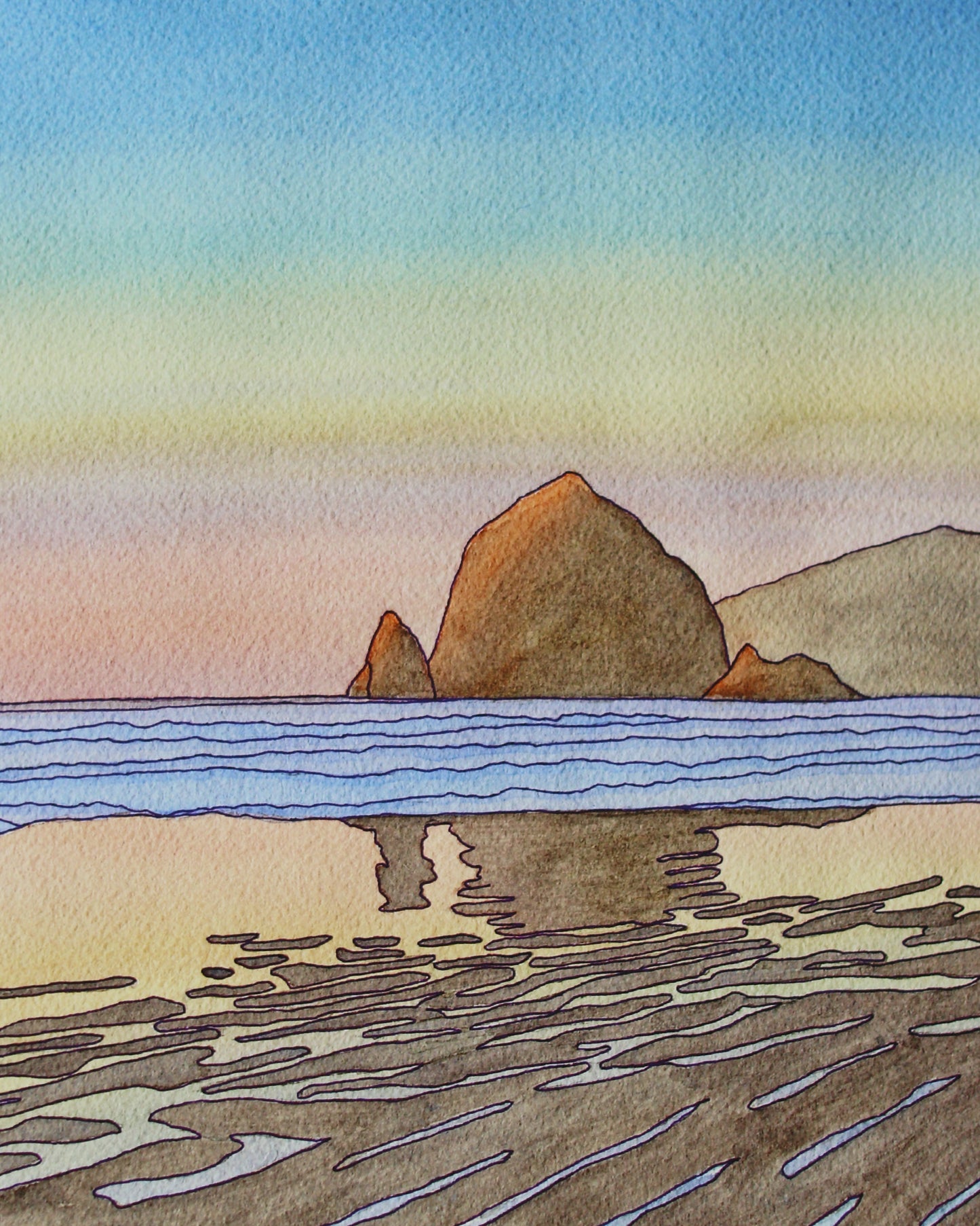 Haystack Rock Print