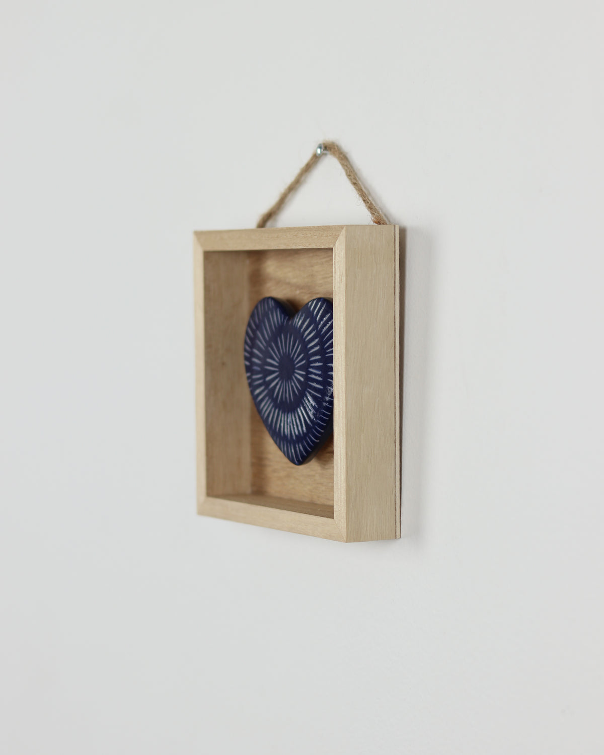 Blue Carved Heart 8