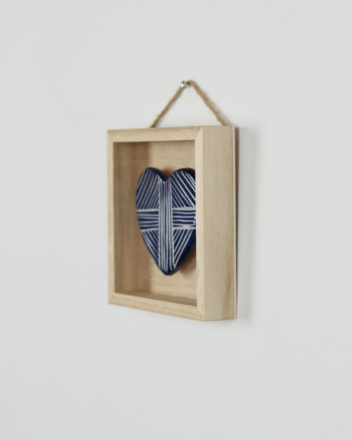 Blue Carved Heart 12