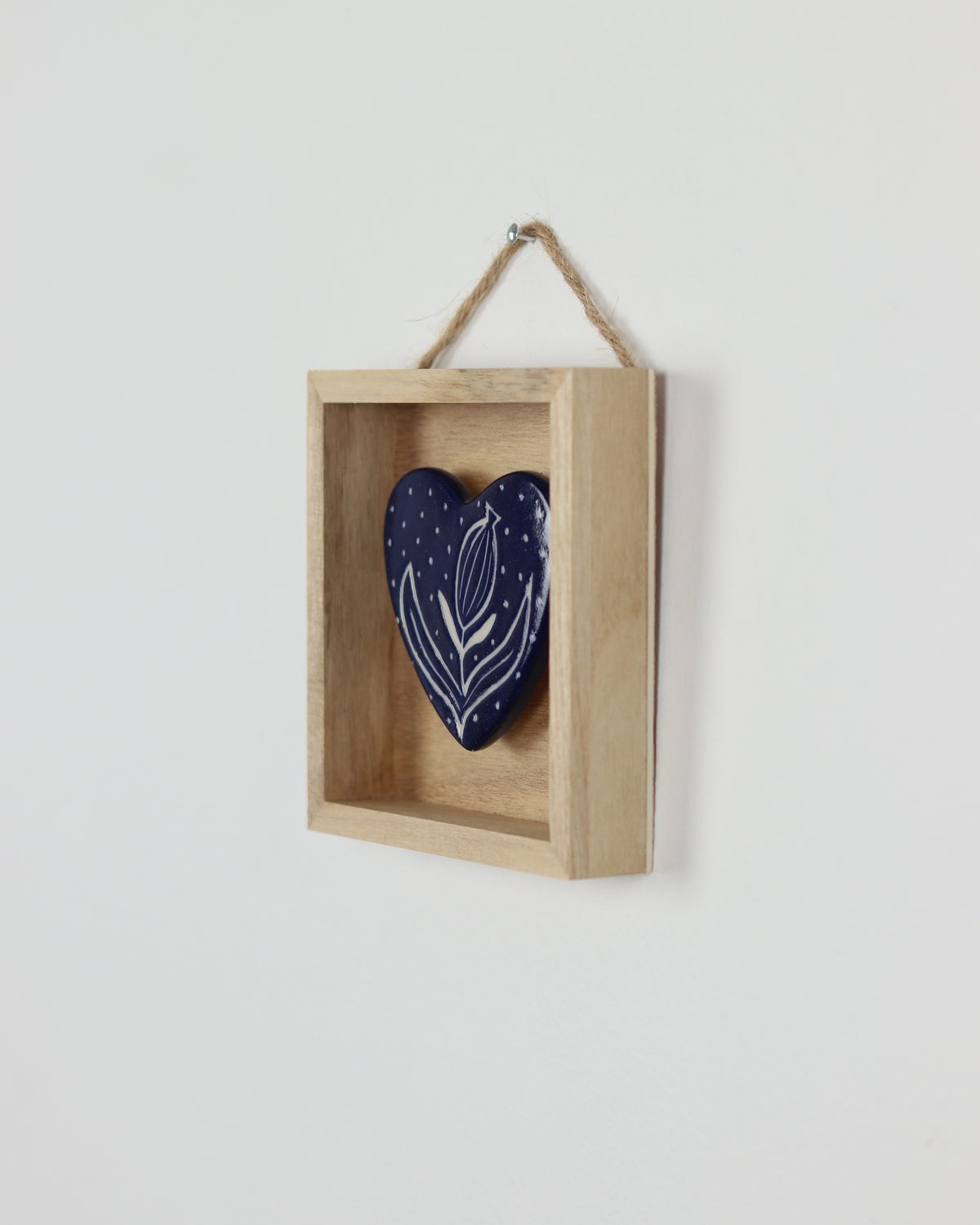 Blue Carved Heart 2