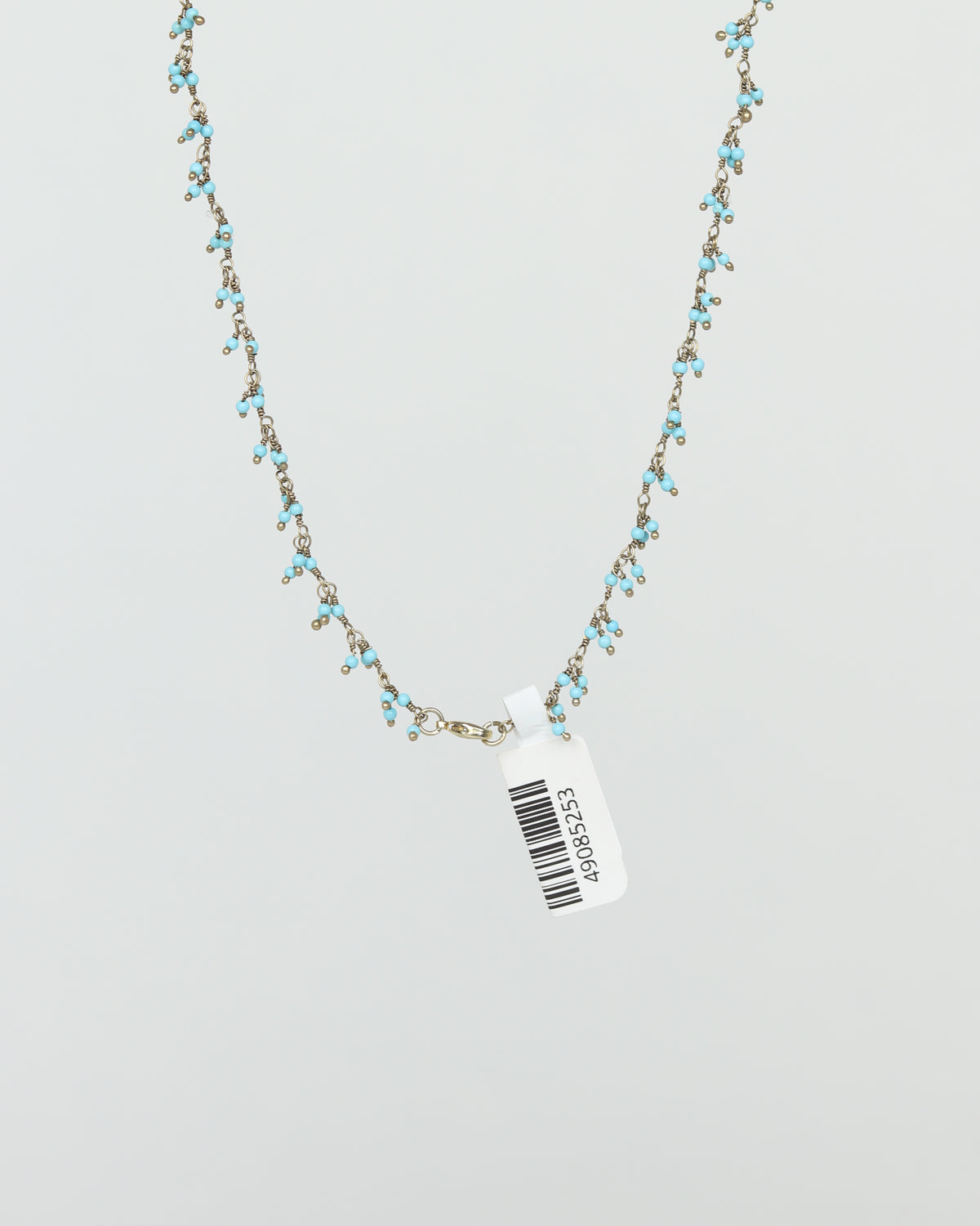 Vintage Charm Necklace with Turquoise gold chain