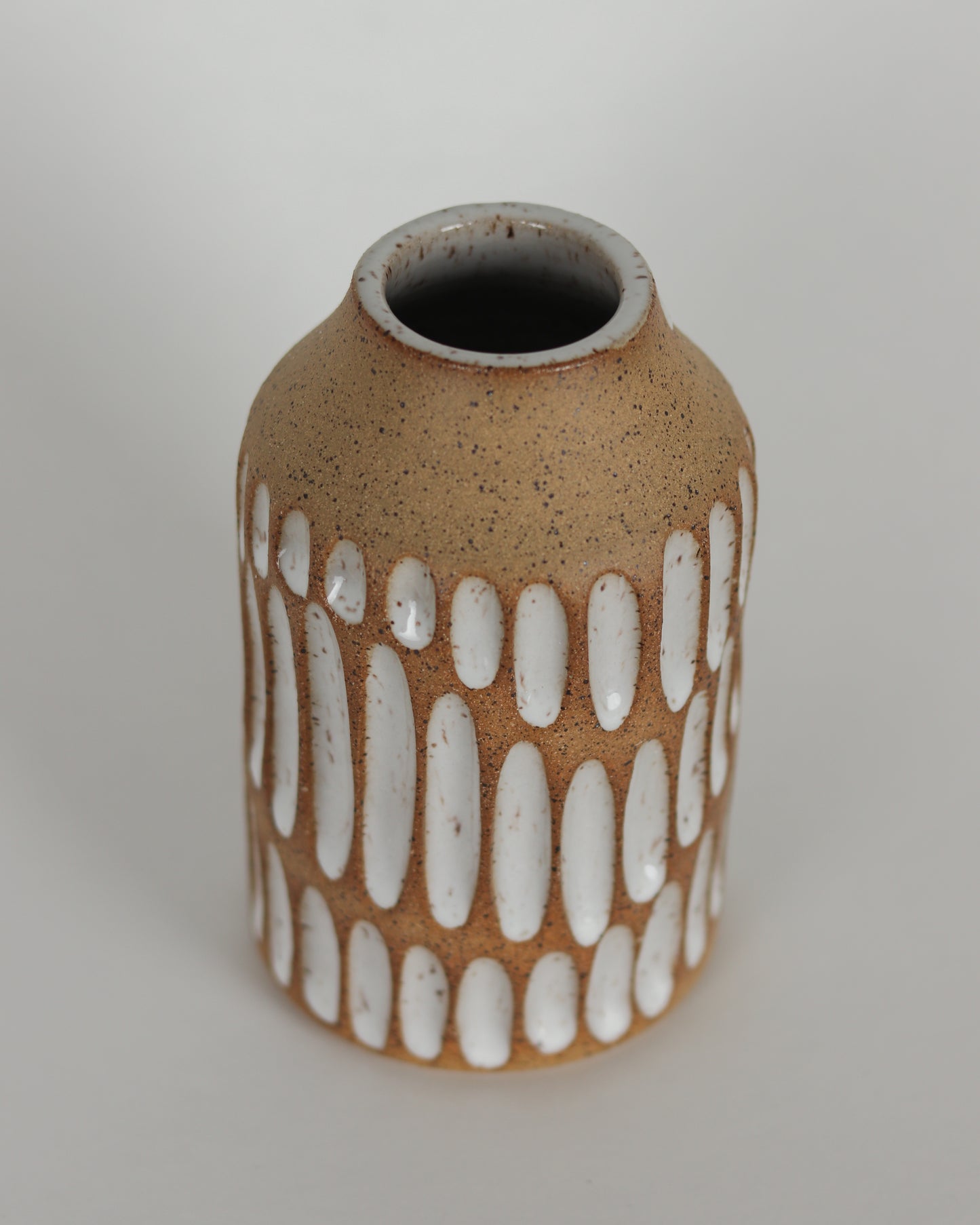 Speckled Carved Vase