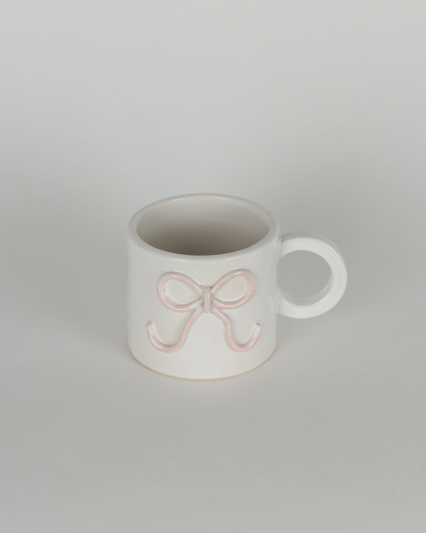 White Mug with Pink Bow