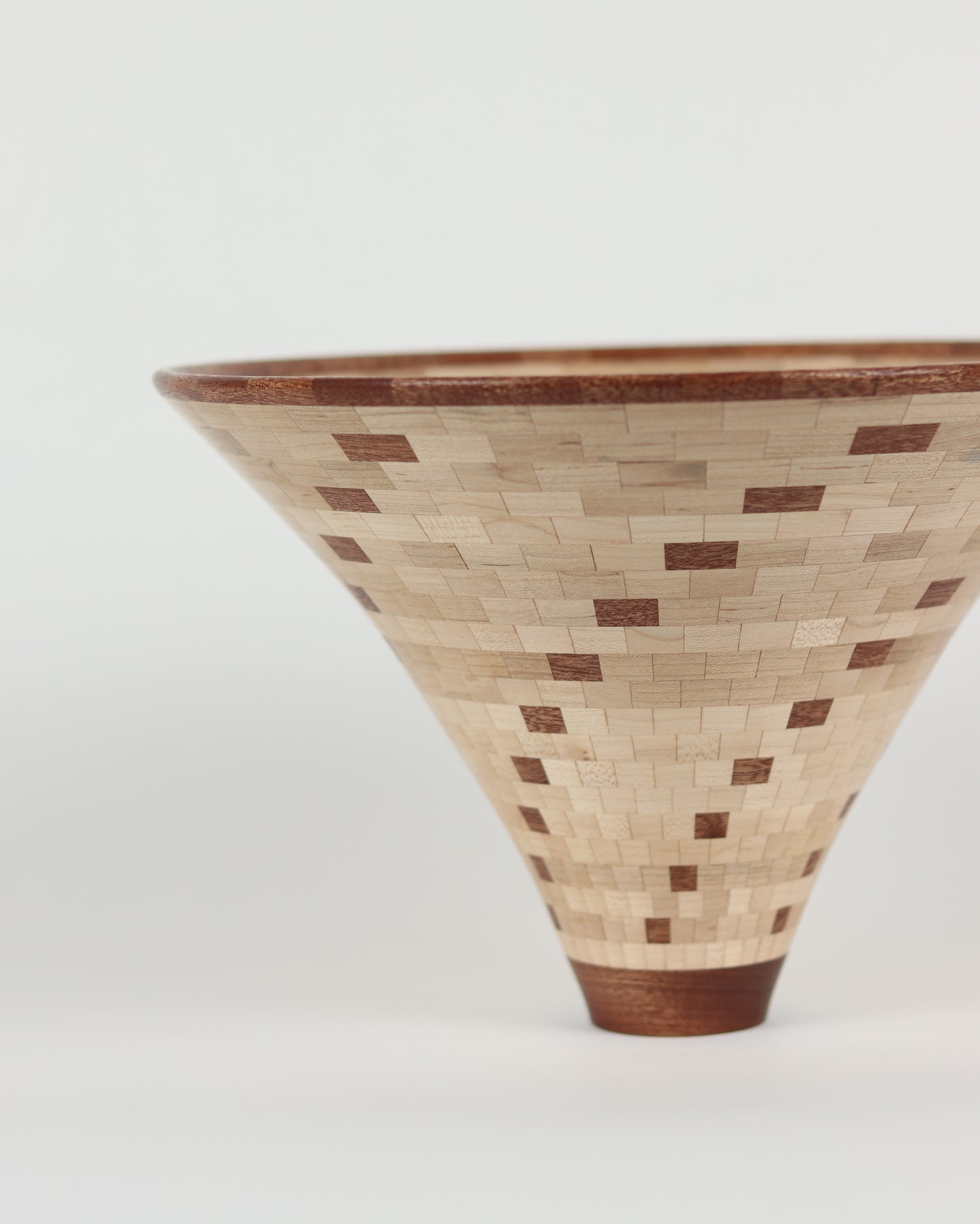 Segmented Spiral Wood Bowl
