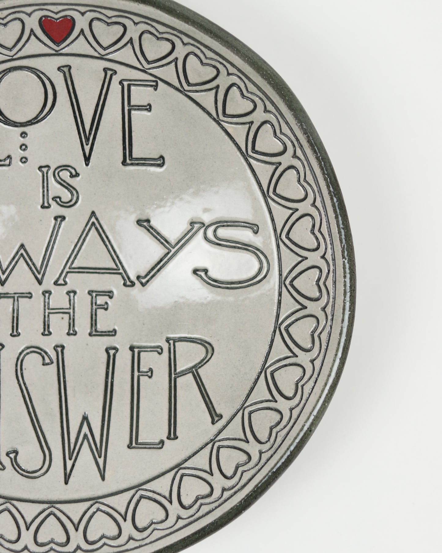 Love Is Always The Answer (in Bold) Carved Bowl