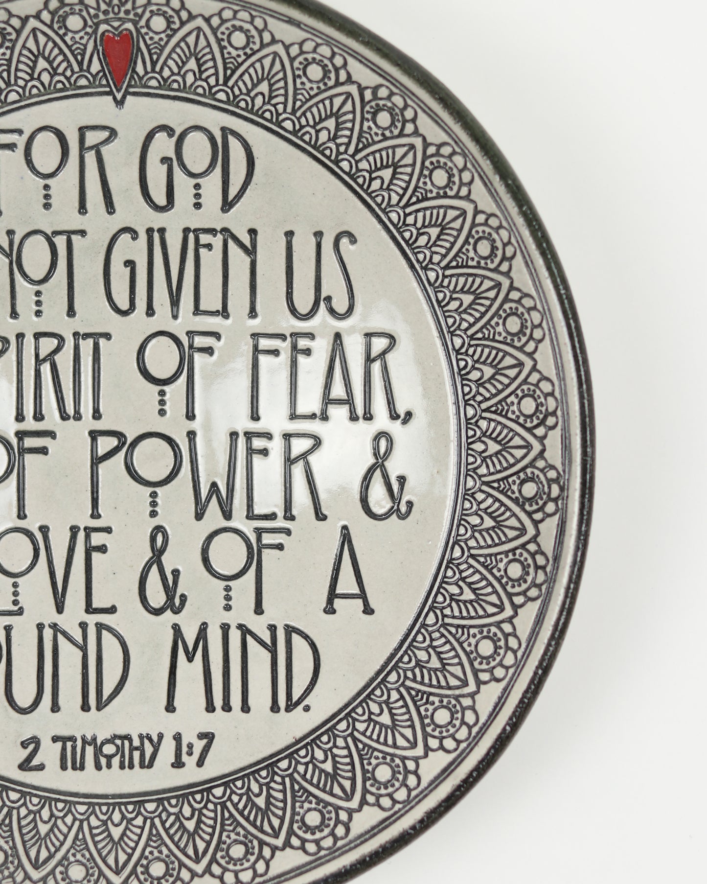 2 Timothy 1:7 Carved Bowl