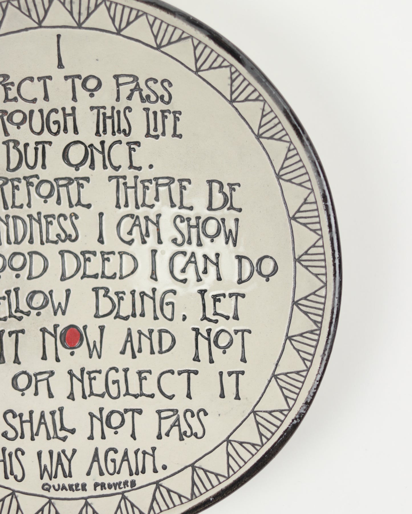 I Expect To Pass.. Carved Bowl
