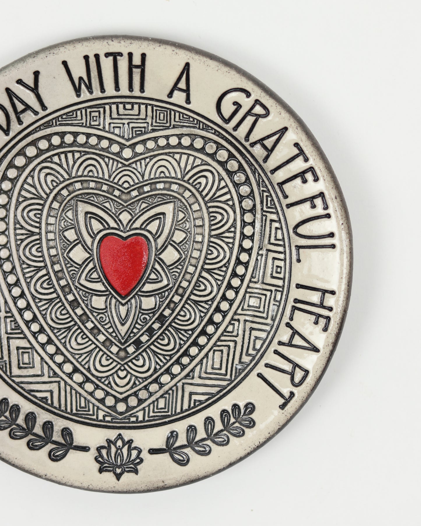 Begin Each Day With A Grateful Heart Mini Plate