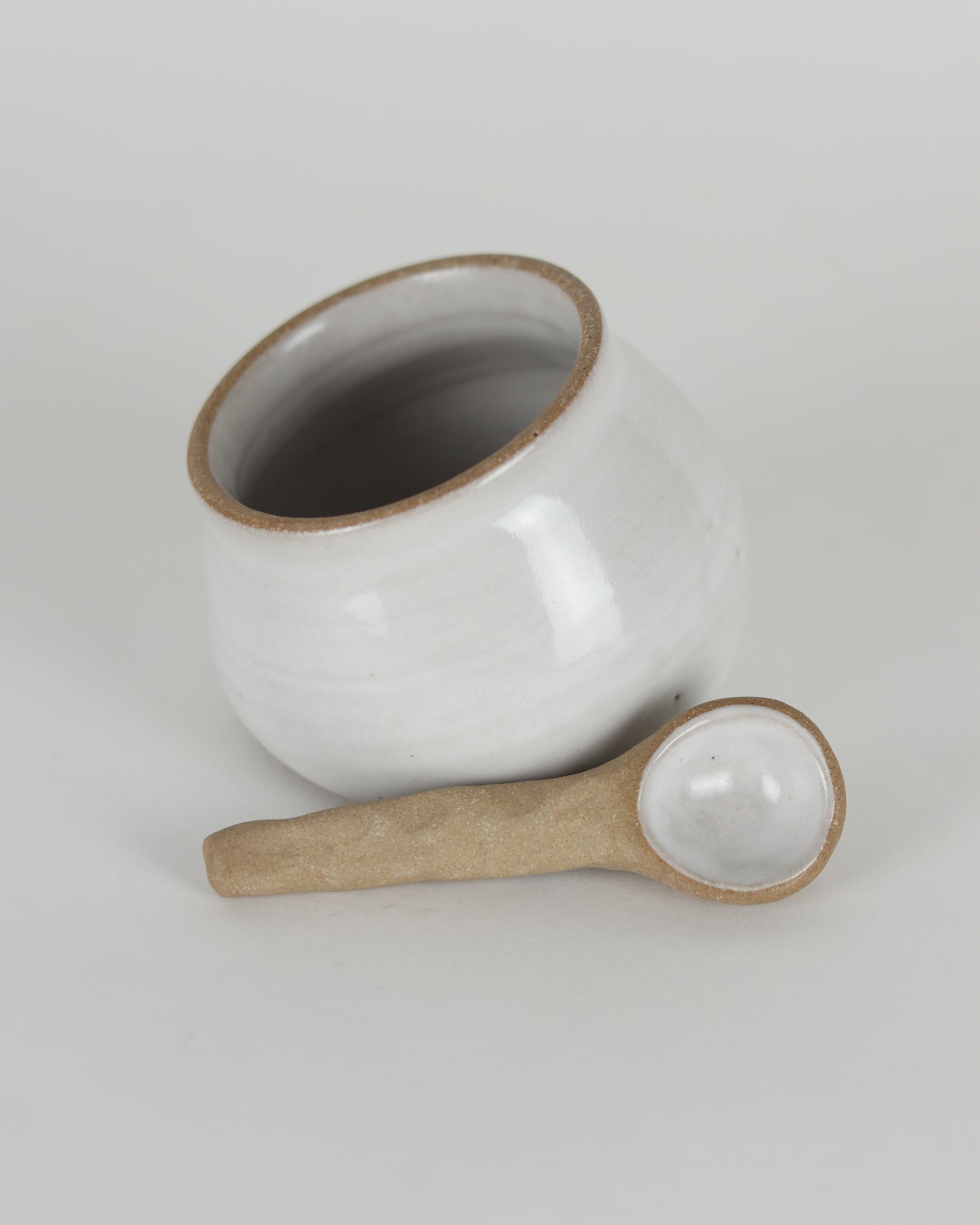 Eggshell Salt Cellar With Spoon