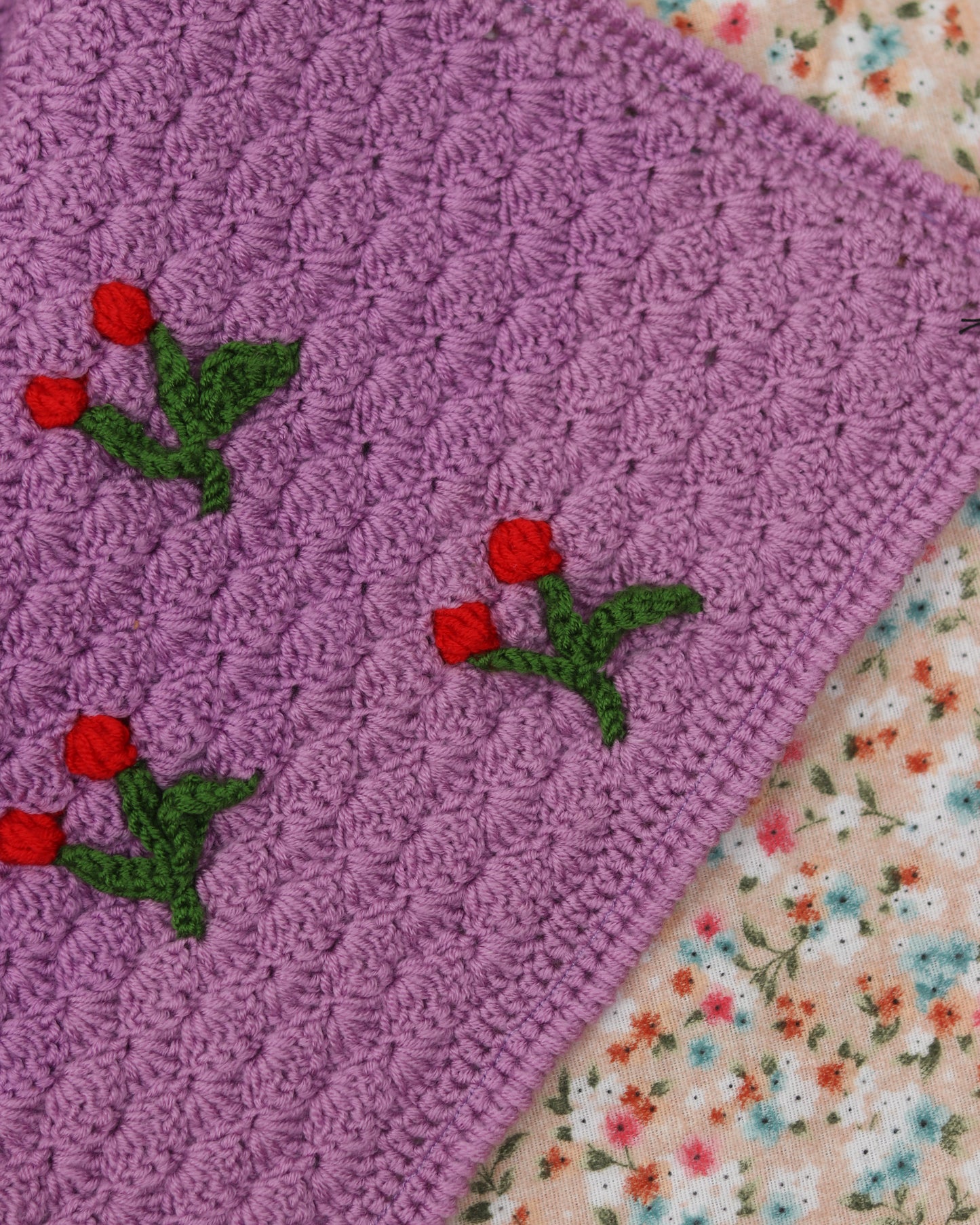 Crocheted Cherry Baby Blanket