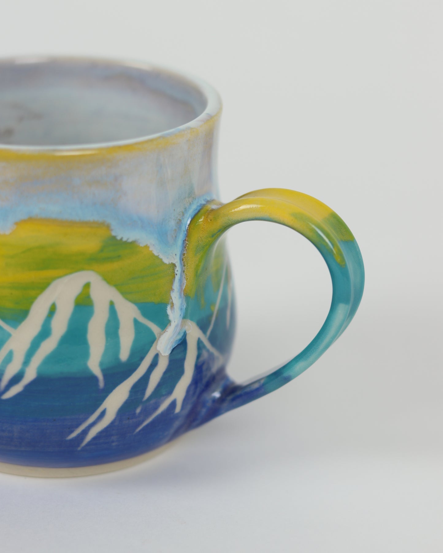 Blue & Yellow Mountain Mug