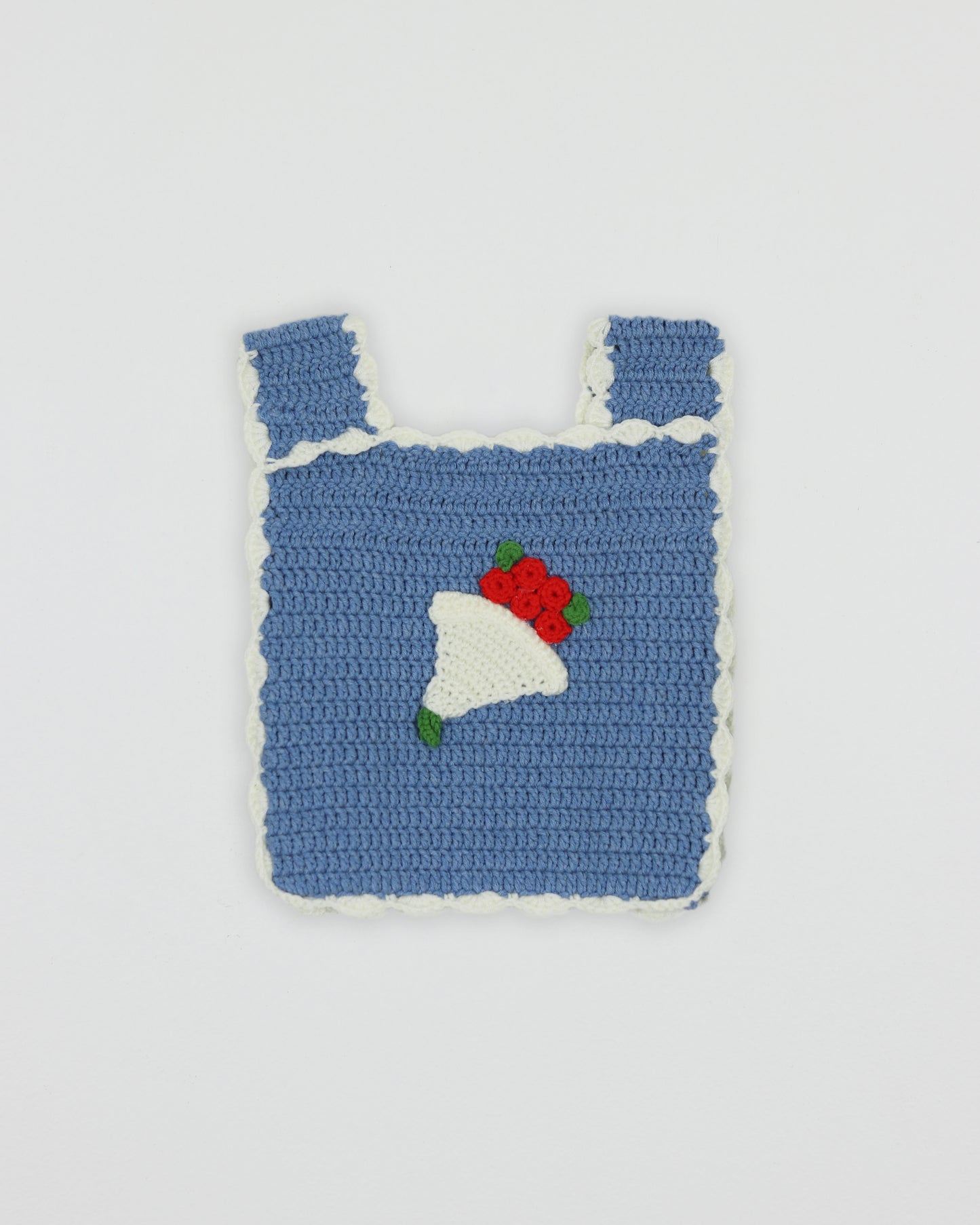 Crocheted Blue Bouquet Vest