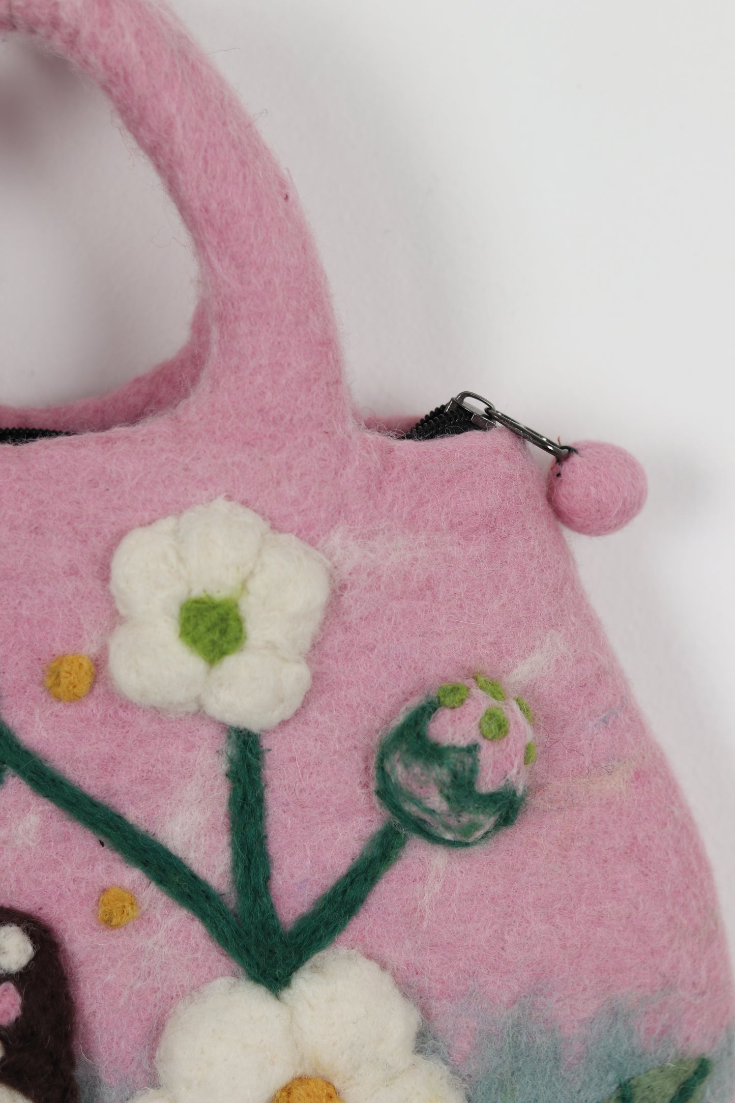 Berry & Fairy Felted Wool Bag