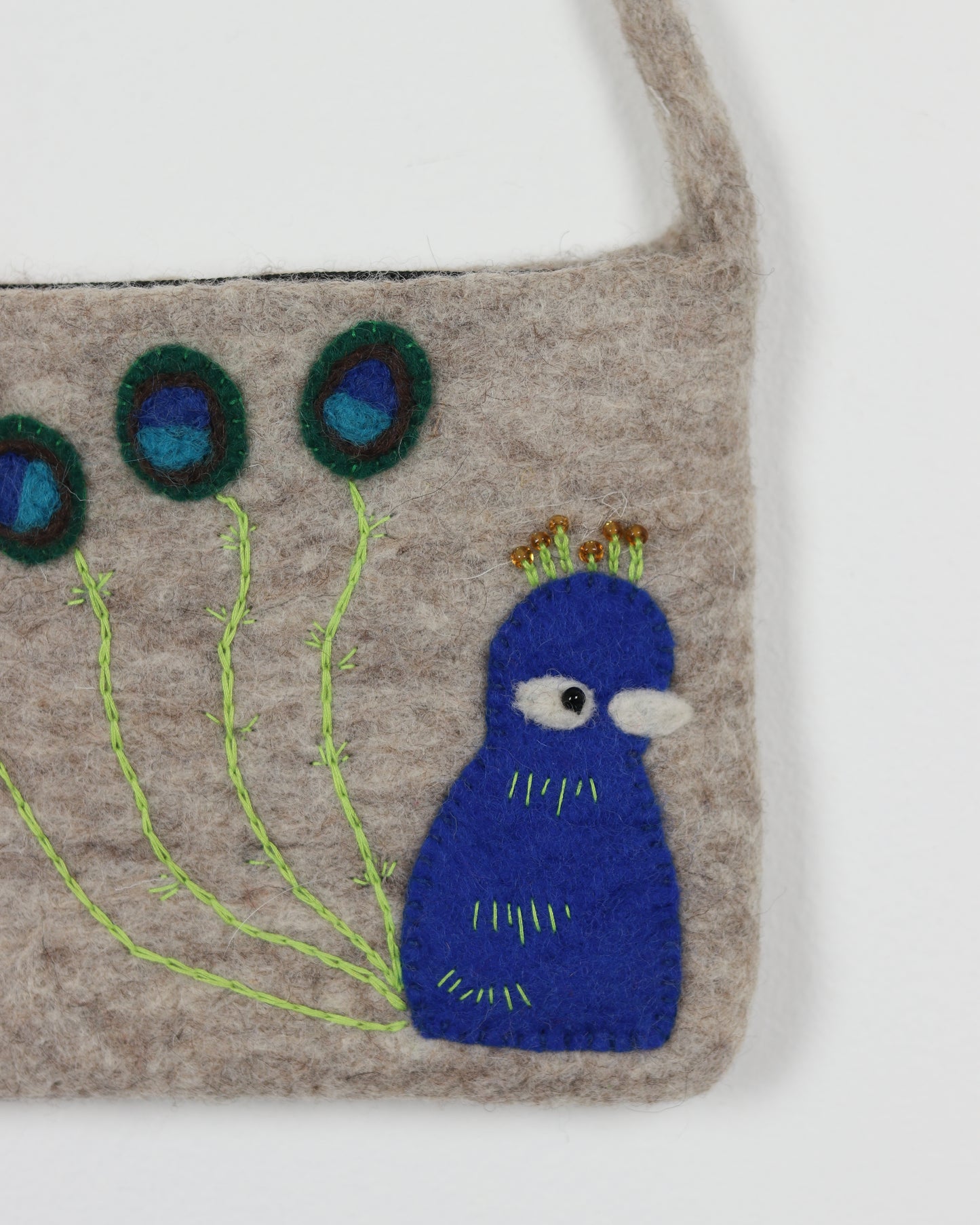 Peacock Wool Bag