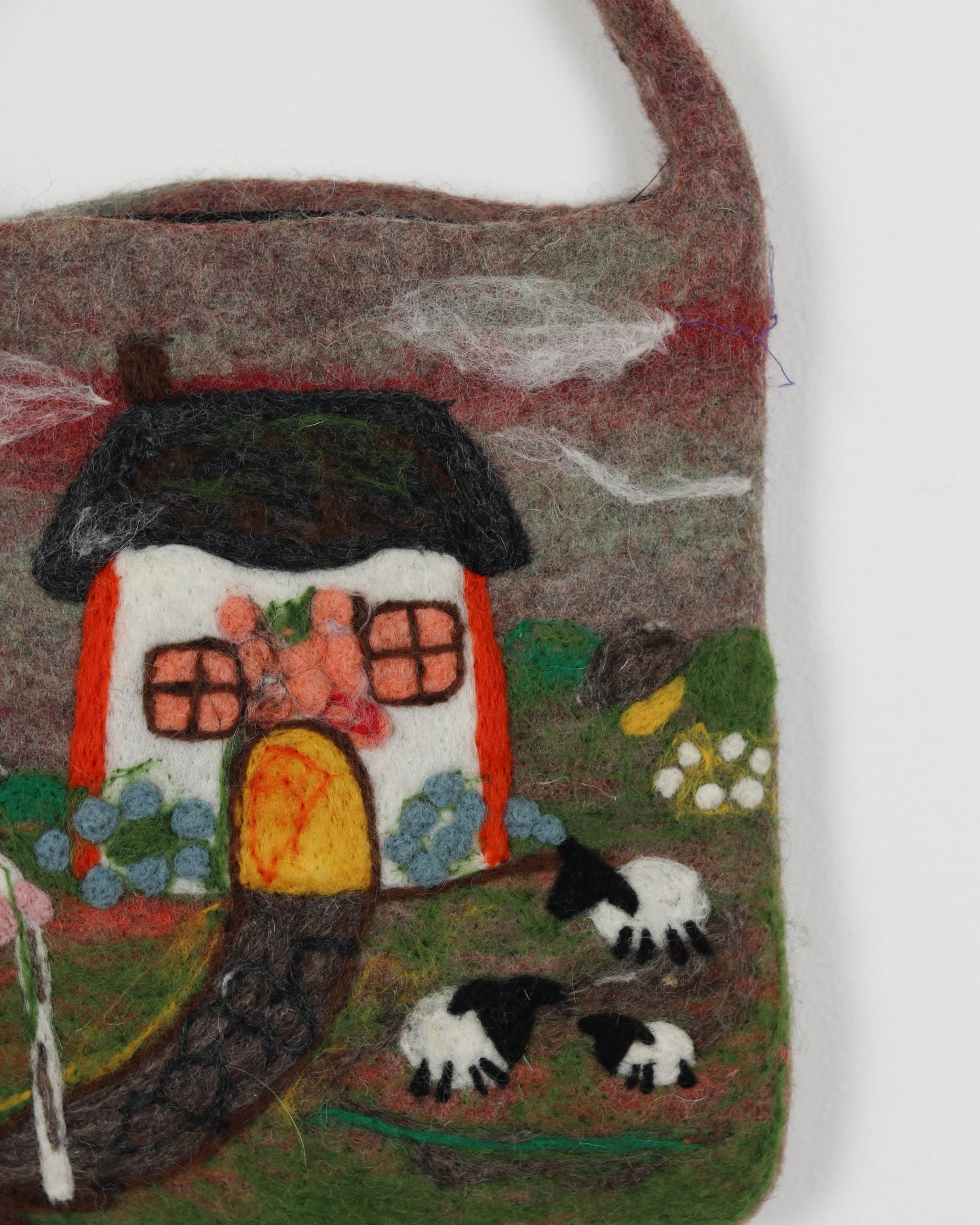 Brown Sky Home Felted Wool Bag