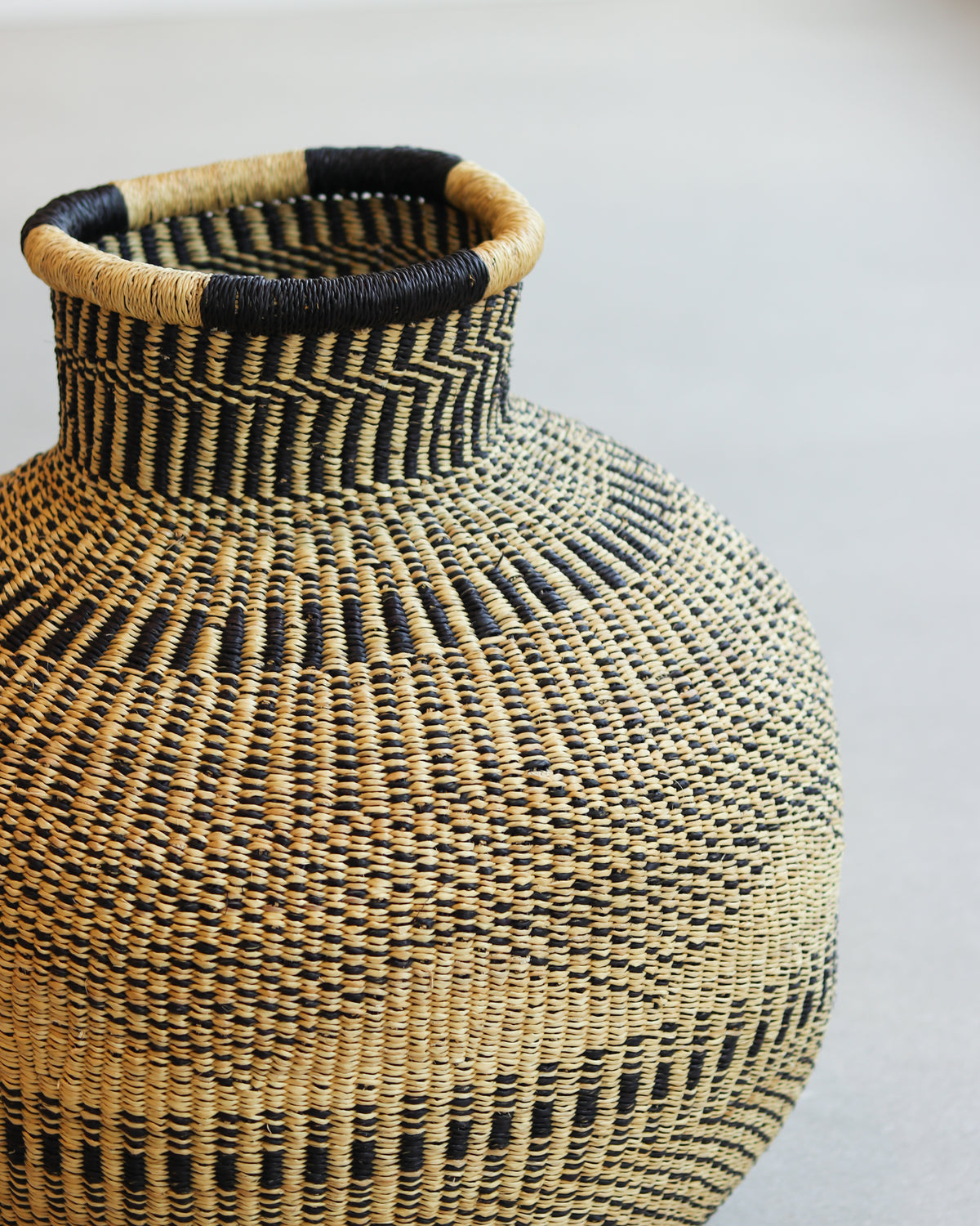 Natural & Black Multi Large Jemima Basket