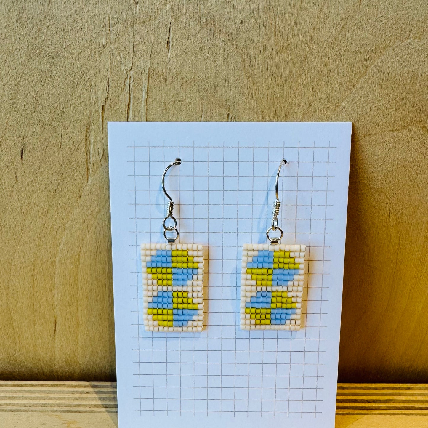 Peach, Chartreuse, Blue Pinwheels