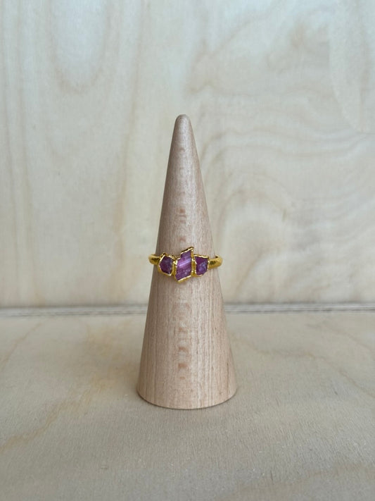 Tourmaline Three Stone Ring