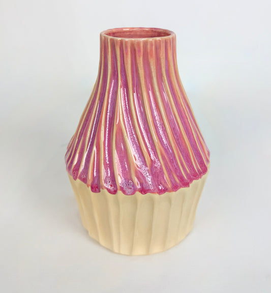 Pink Drippy Vase