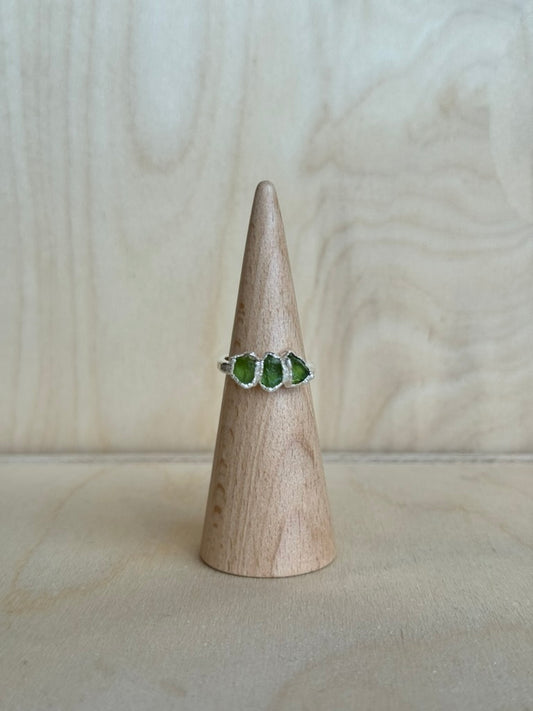 Peridot Three Stone Ring