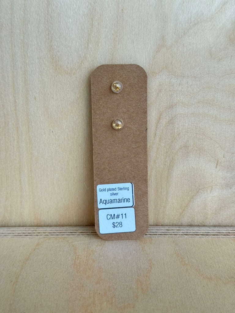 Aquamarine Studs