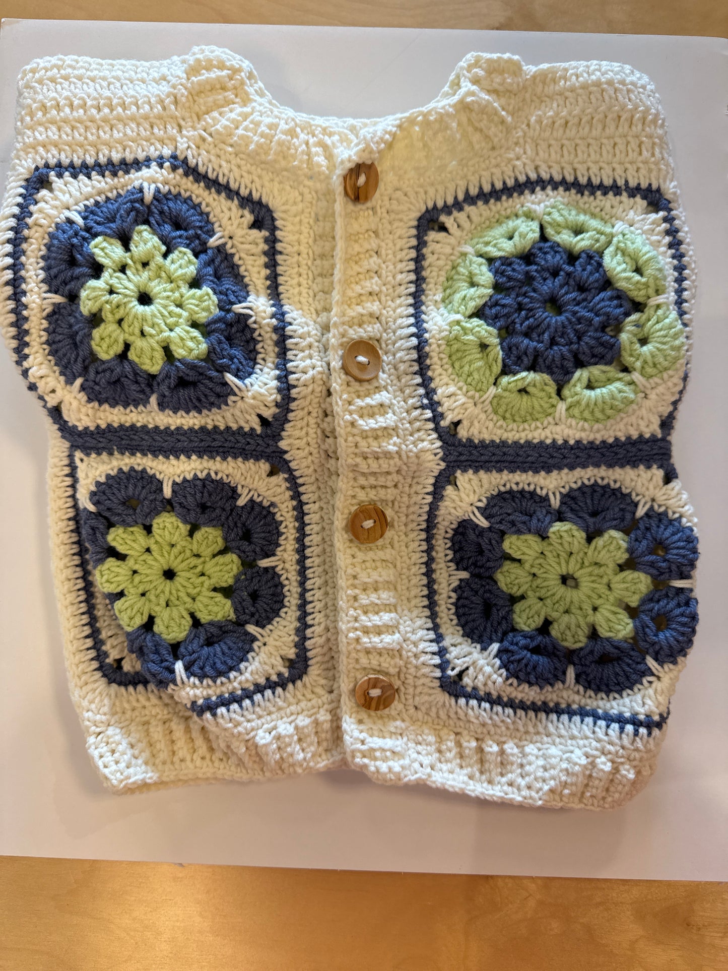 Crocheted Granny Square Sweater
