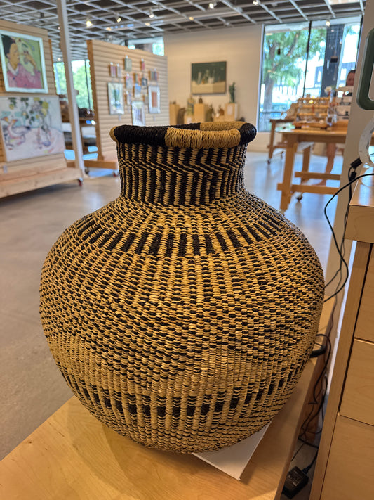 Jemima Basket Large Natural & Black Multi