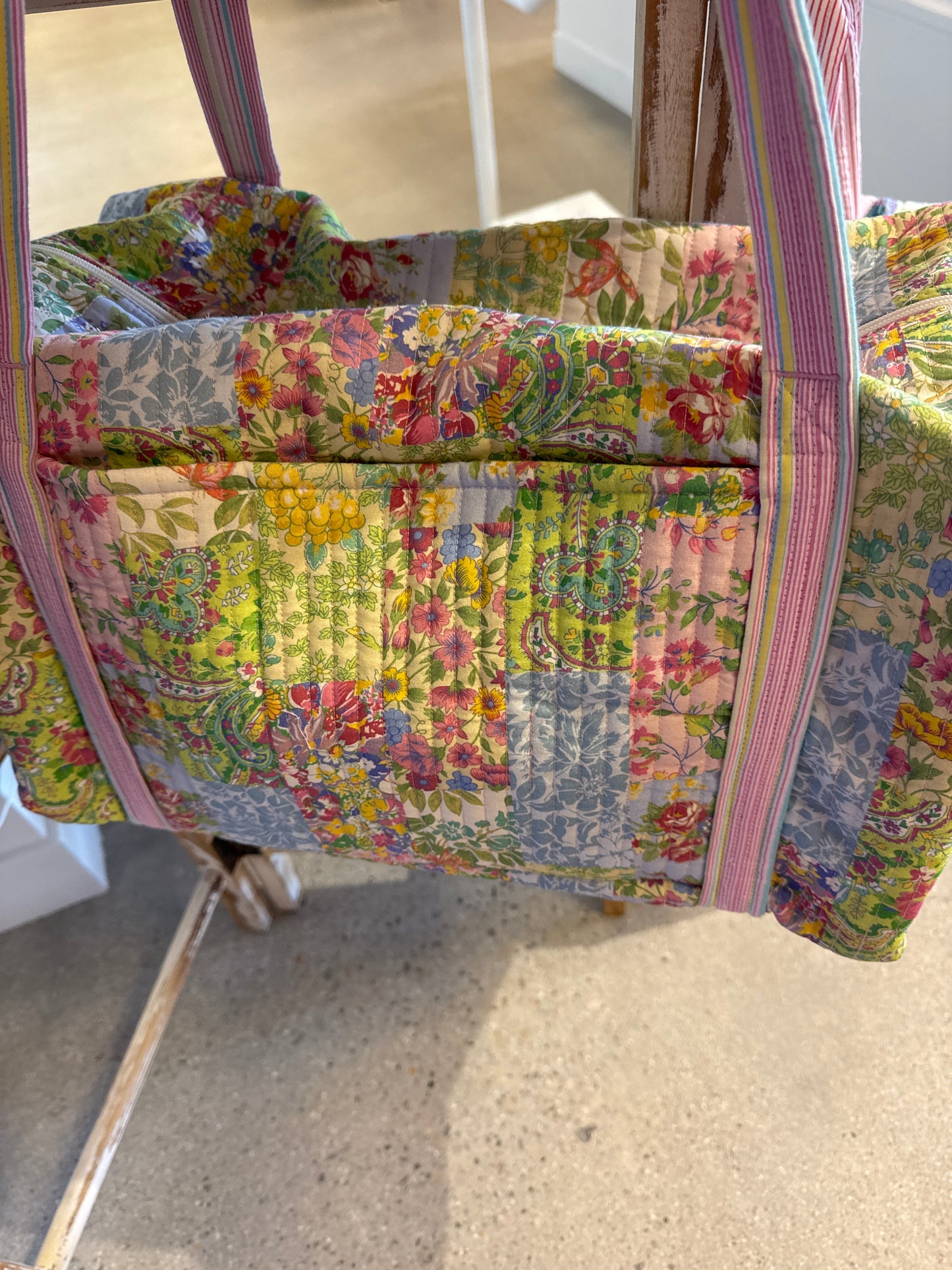 April Cornell Floral Patchwork Pastel Duffel