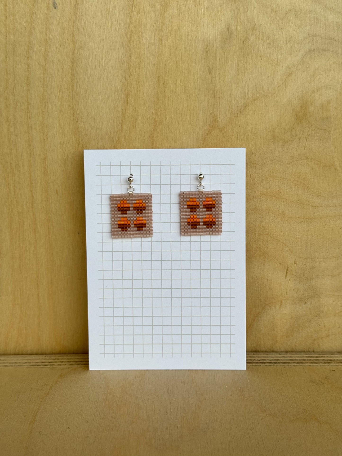 Beige & Orange Squares
