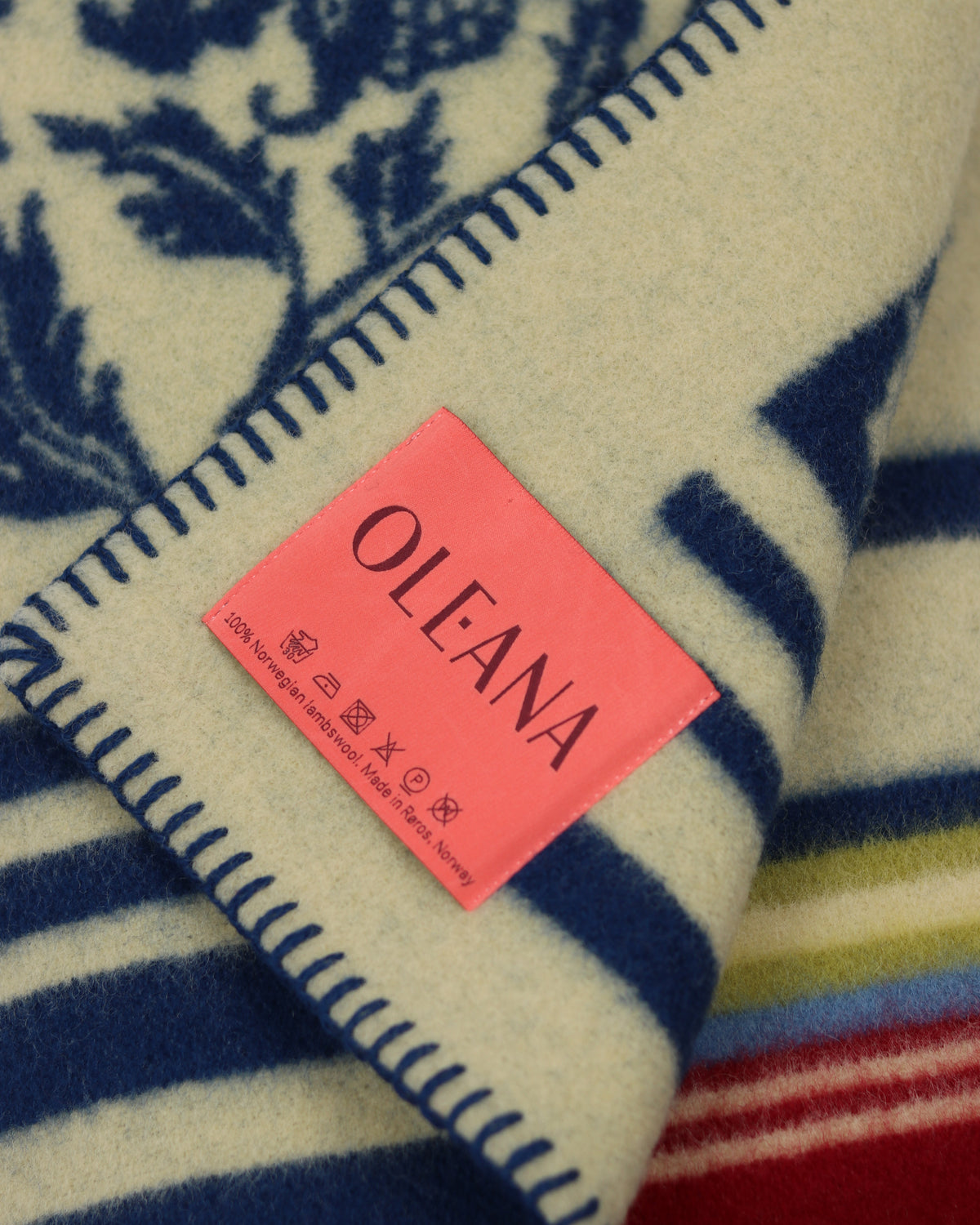 Blue Floral Oleana Blanket
