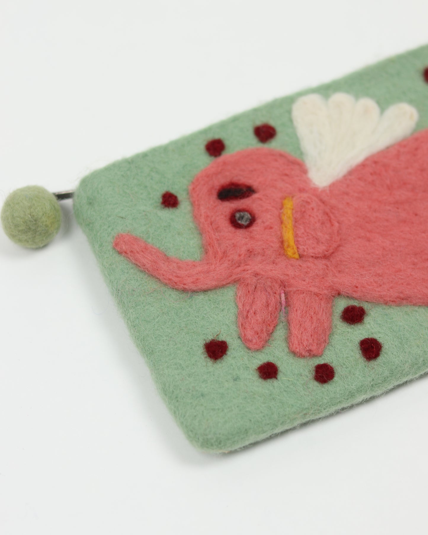 Green Elephant Zipper Pouch