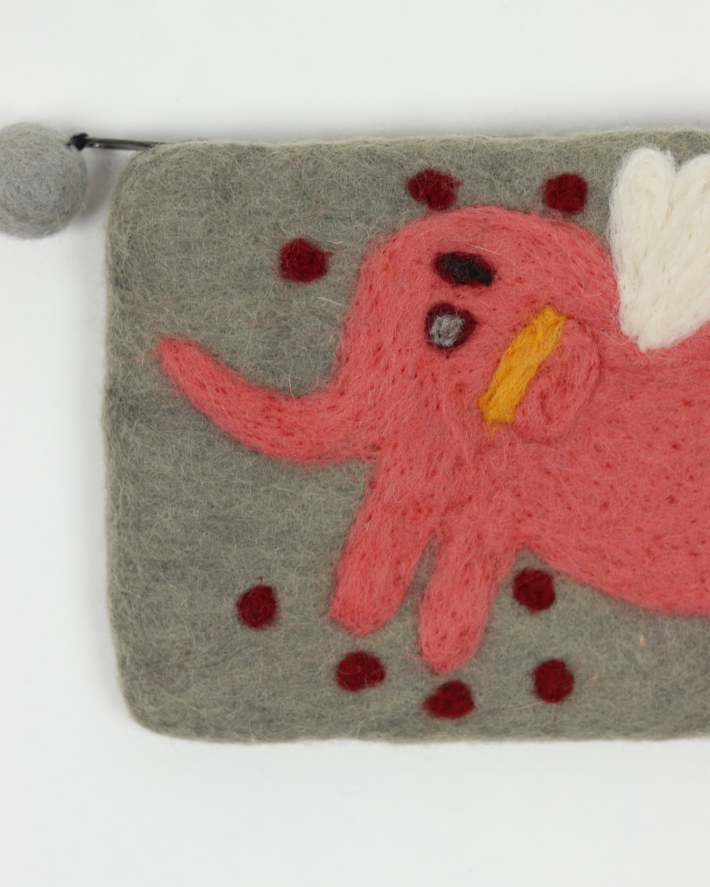 Gray Elephant Zipper Pouch
