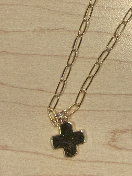 Gold Vermeil Cross Necklace
