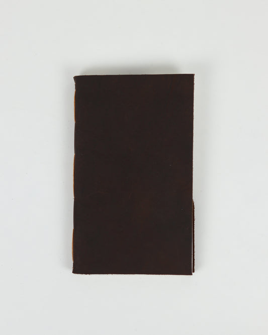 Leather Long Beige Stitch Book