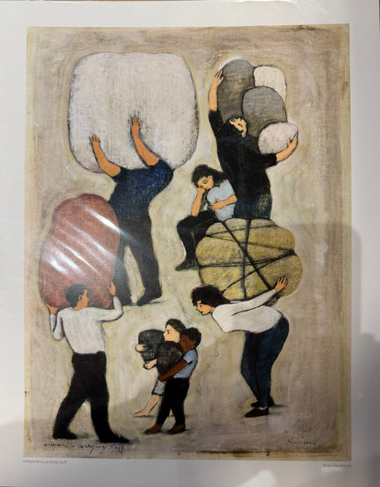 Brian Kershisnik - Everyone is Carrying Stuff  Fine Art Print