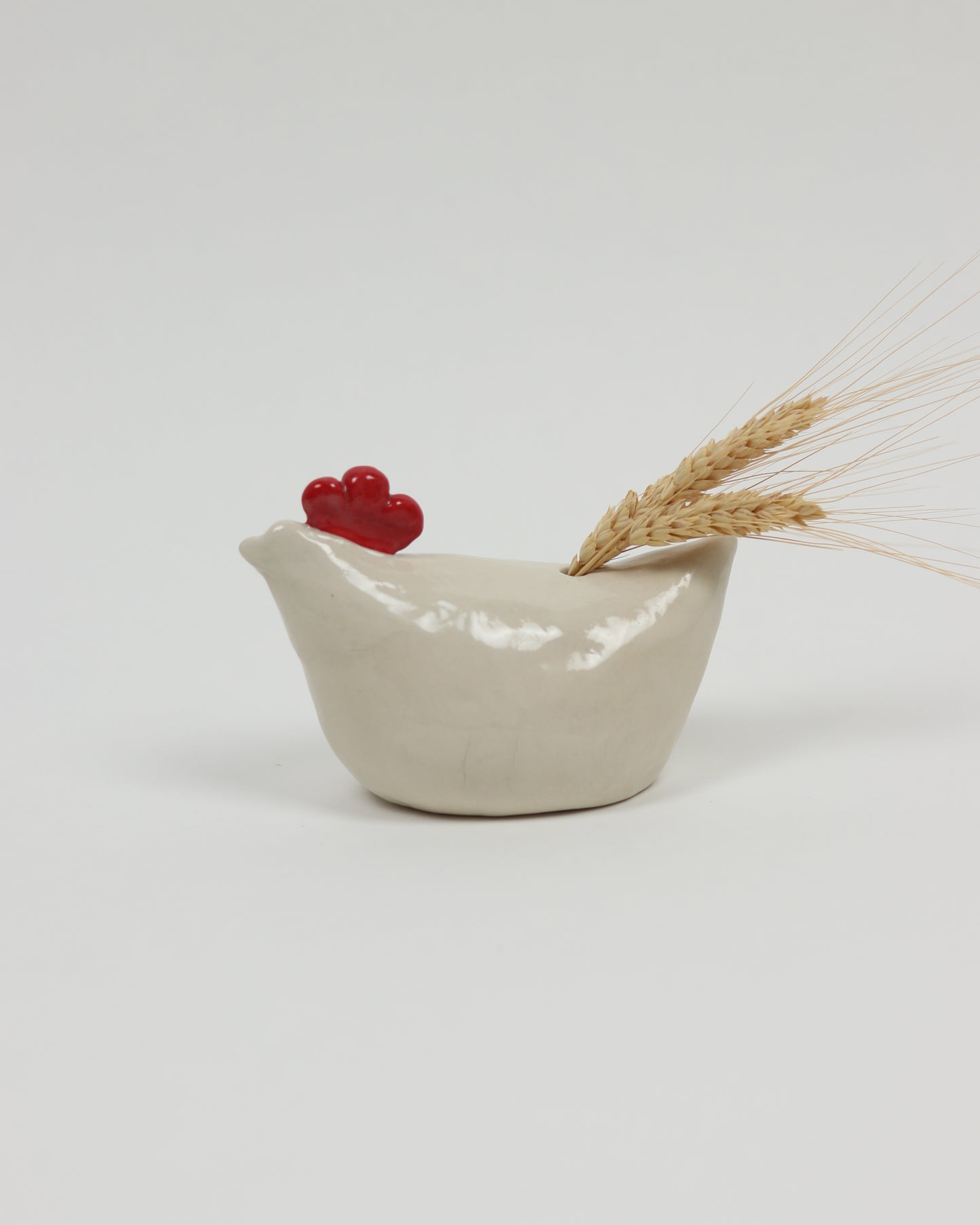 White Chicken Vase