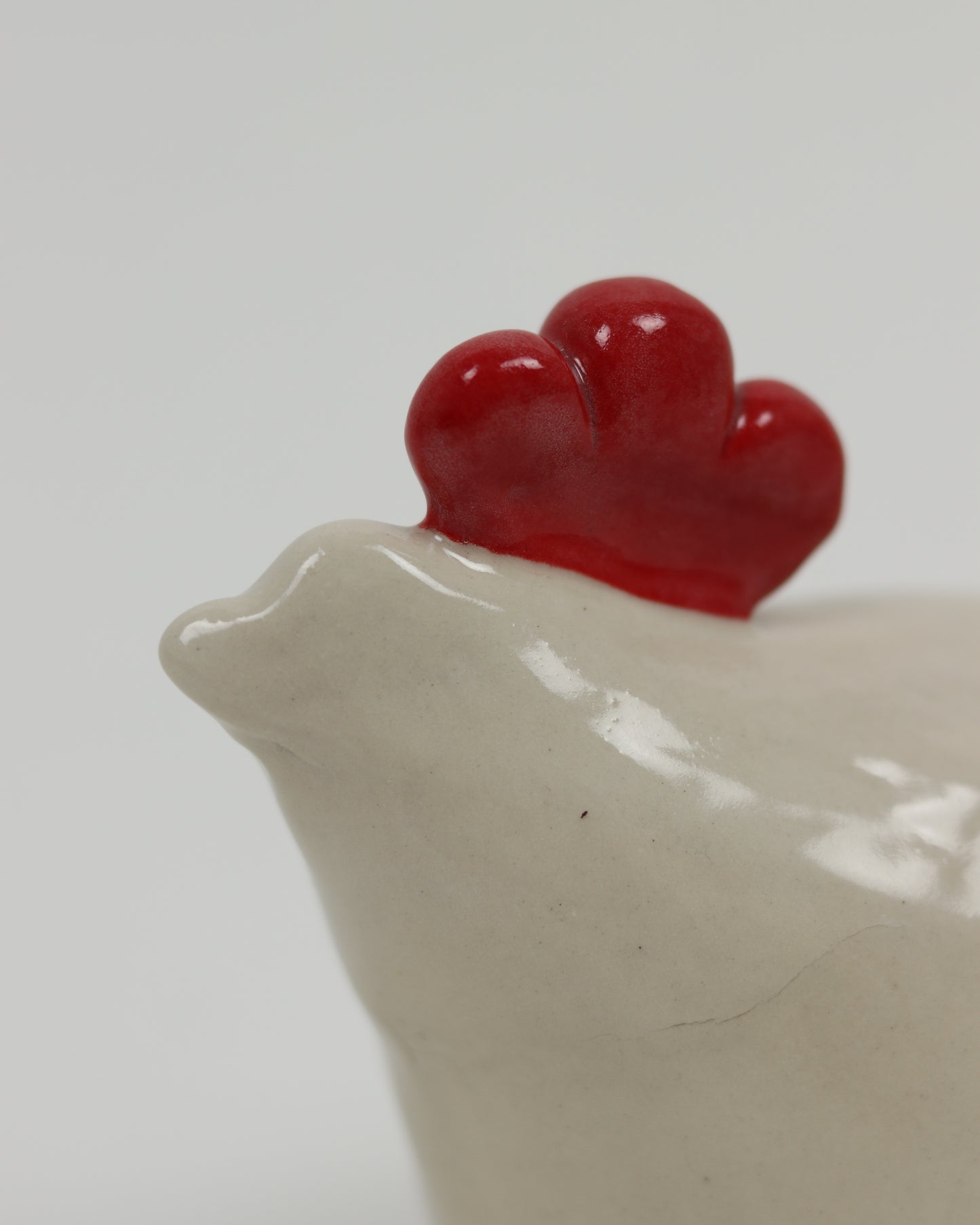 White Chicken Vase
