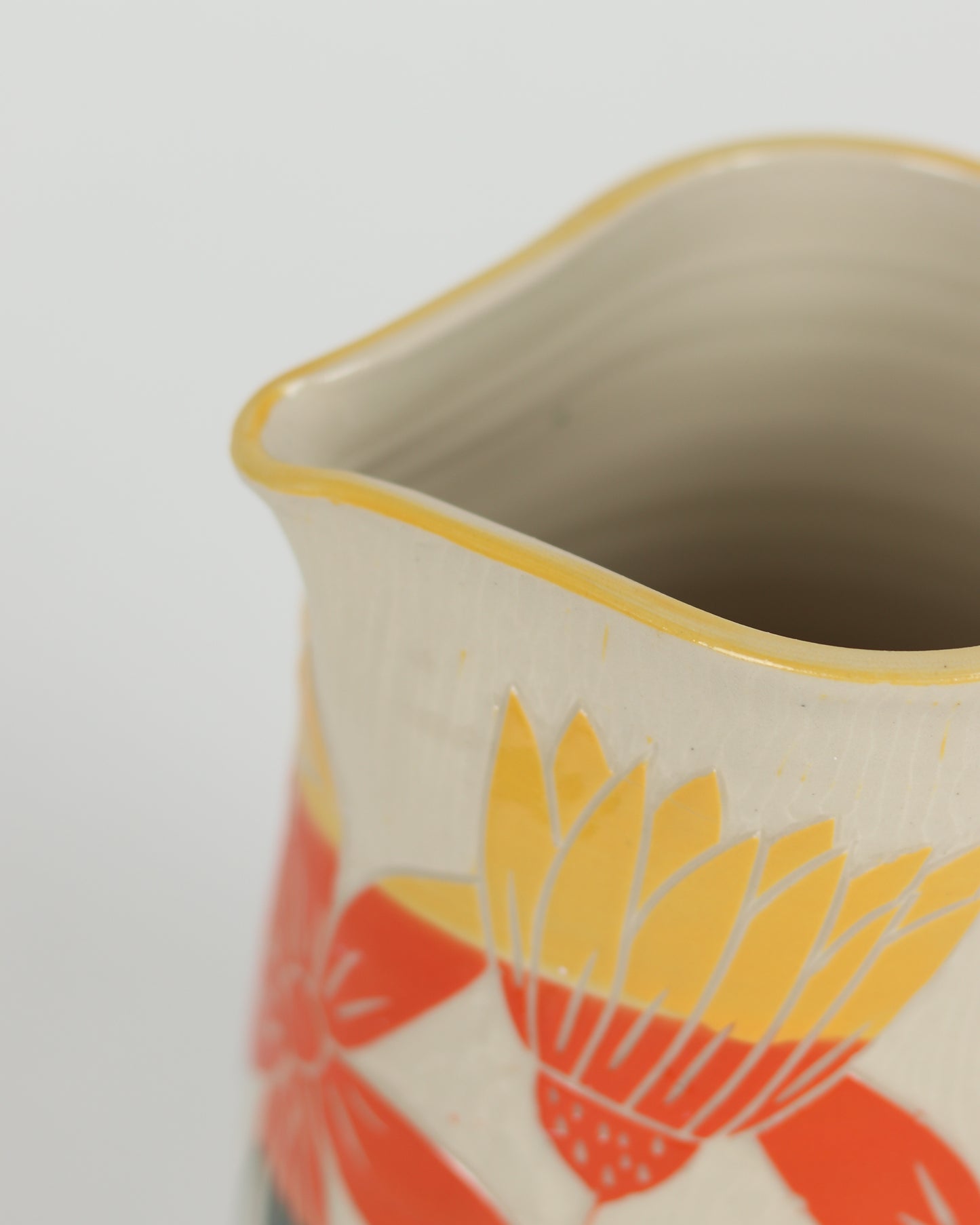 Carved Flower Vase/Pitcher