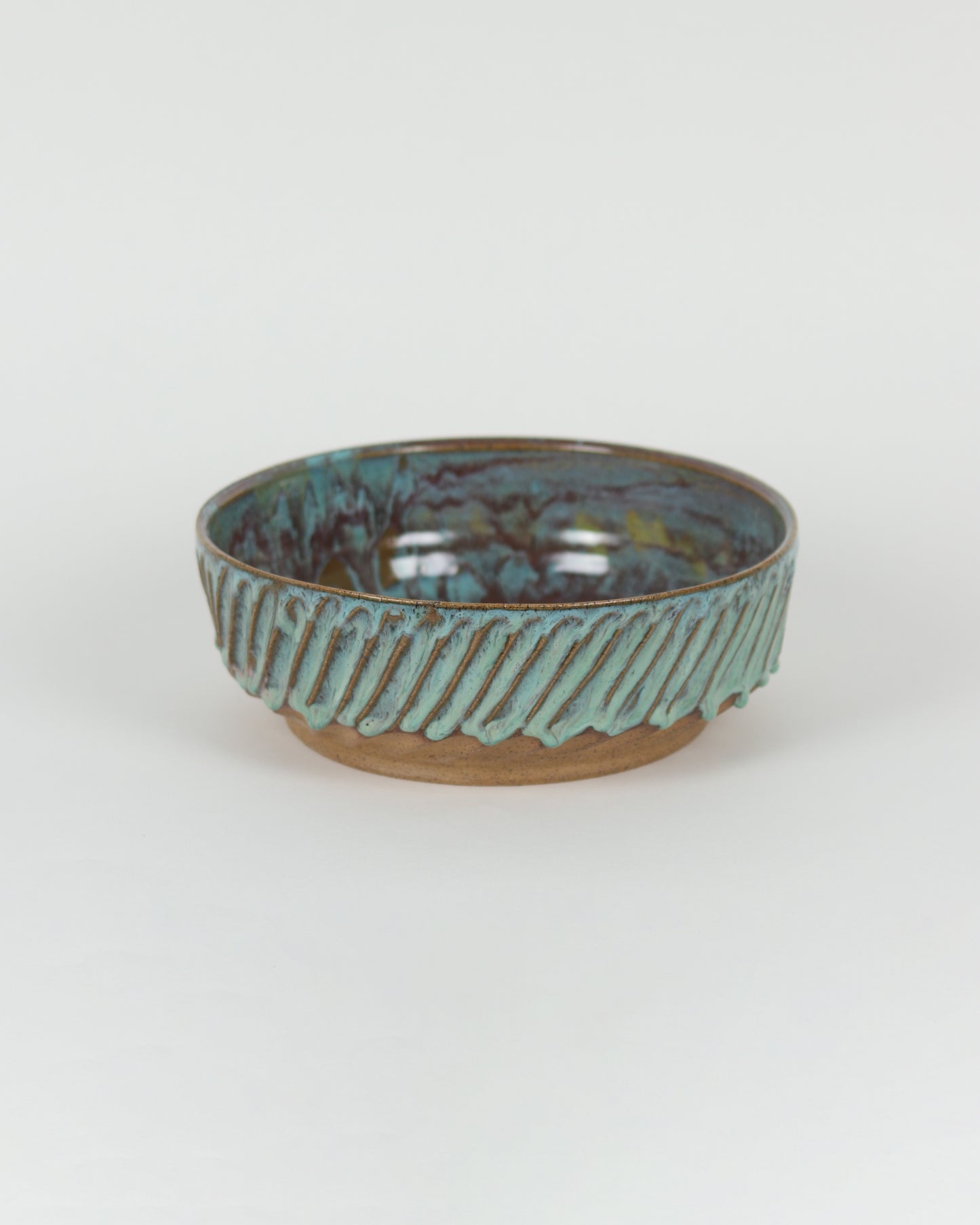 Low Green Serving Bowl