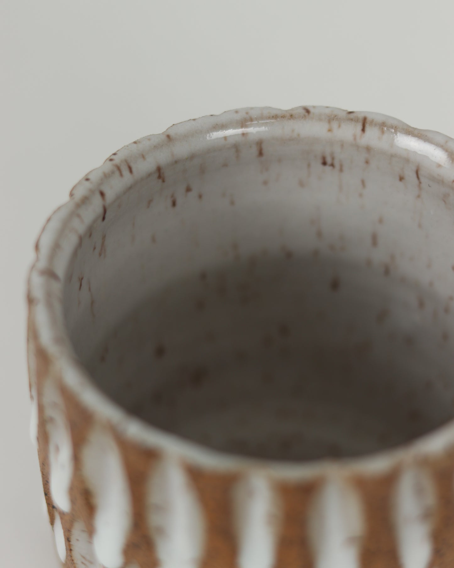 Carved Mug With Tea Notch