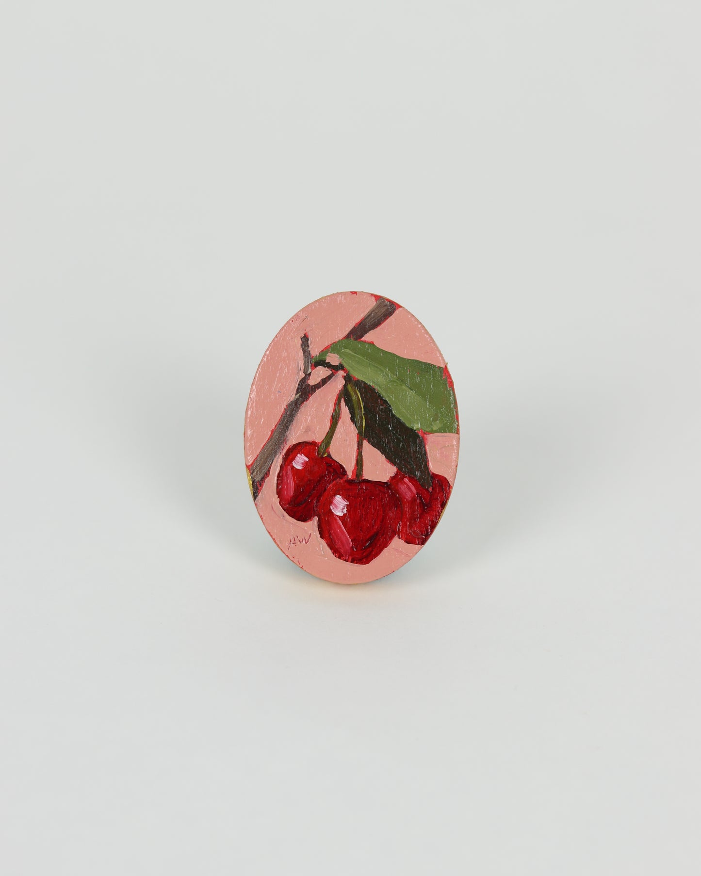 Tiny Small Pink Oval Cherry