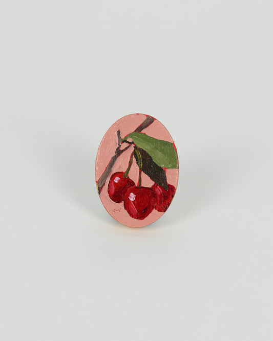 Tiny Small Pink Oval Cherry