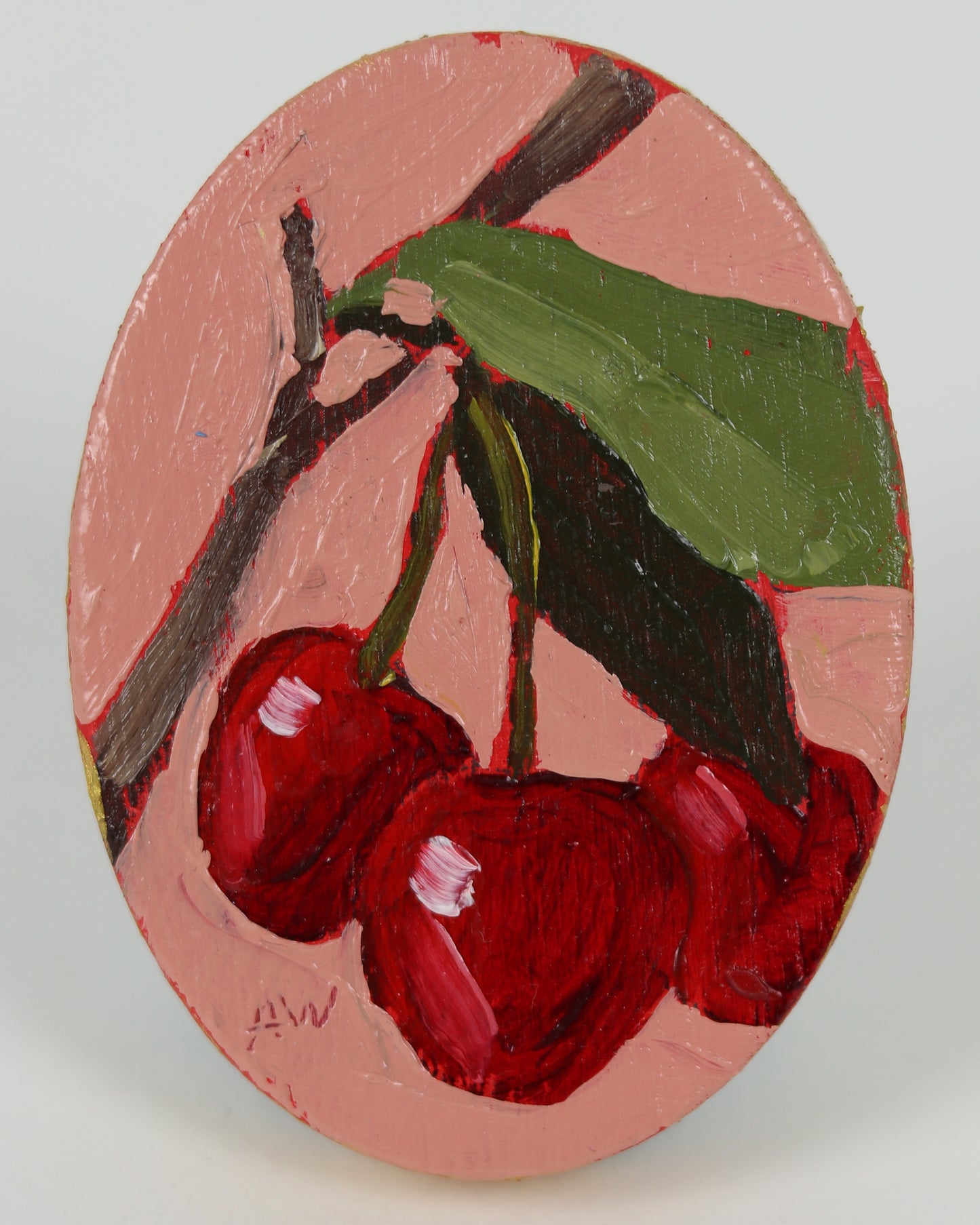 Tiny Small Pink Oval Cherry