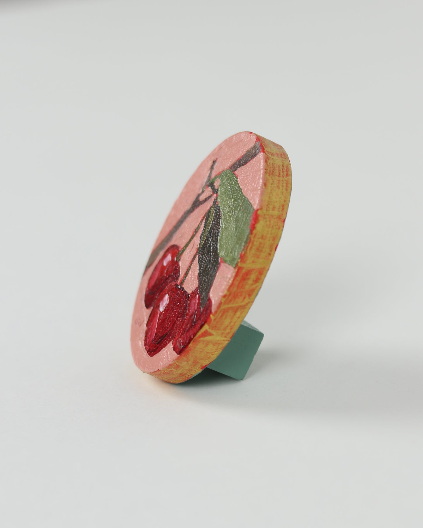 Tiny Small Pink Oval Cherry